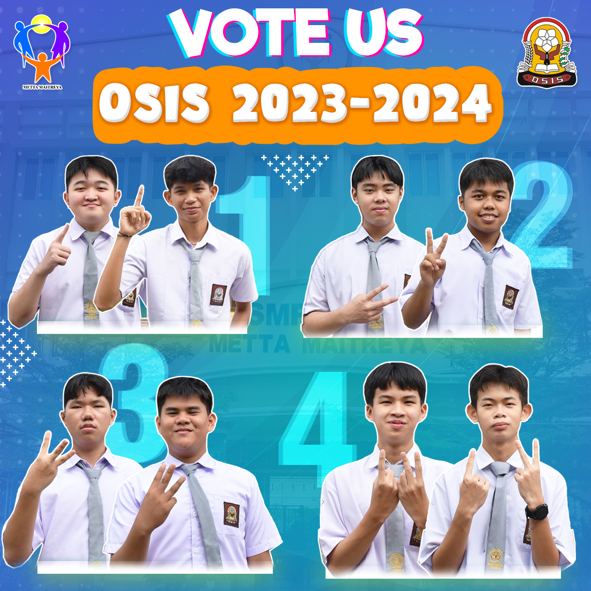 Pemilihan Calon Ketua & Wakil Ketua OSIS SMK Metta Maitreya